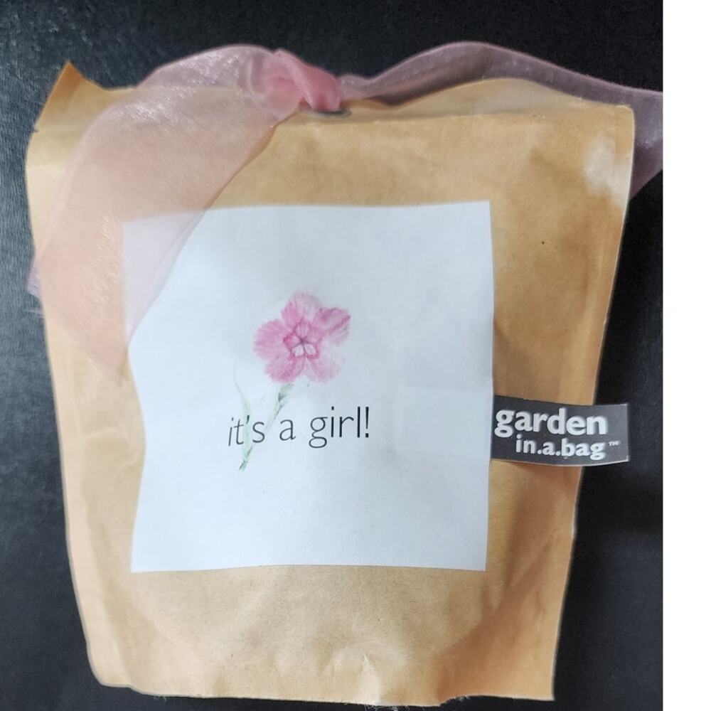Garden in a bag "Its' a Girl " Gardening kit for easy windowsill growing